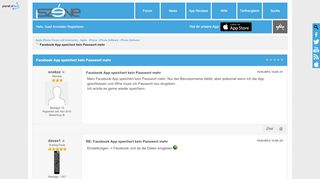 
                            6. Facebook App speichert kein Passwort mehr - iSzene.com