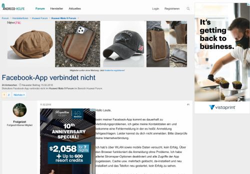 
                            11. Facebook-App verbindet nicht - Huawei Mate 9 Forum – Android-Hilfe.de