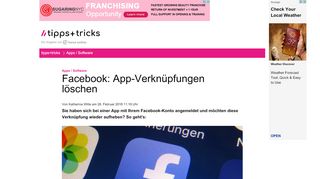 
                            3. Facebook: App-Verknüpfungen löschen - Heise