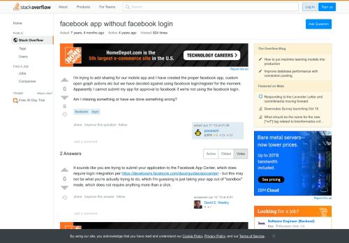 
                            10. facebook app without facebook login - Stack Overflow