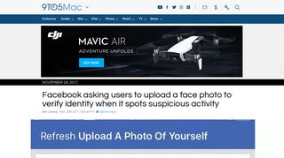 
                            13. Facebook asking users to upload a face photo to verify identity when it ...