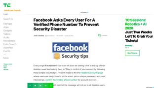 
                            6. Facebook Asks Every User For A Verified Phone Number To Prevent ...