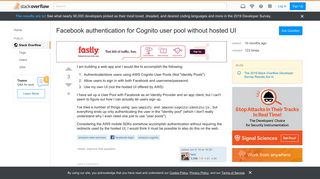 
                            5. Facebook authentication for Cognito user pool without hosted UI ...