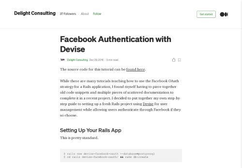 
                            7. Facebook Authentication with Devise – Delight Consulting – Medium