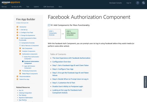 
                            12. Facebook Authorization Component | Fire App Builder