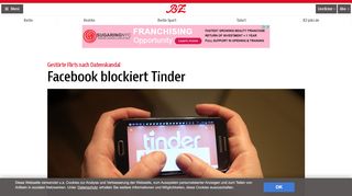 
                            9. Facebook blockiert Tinder – B.Z. Berlin