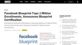 
                            12. Facebook Blueprint Tops 1 Million Enrollments, Announces Blueprint ...