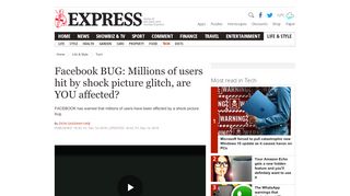 
                            11. Facebook BUG: Millions of users hit by picture glitch, are YOU affected ...