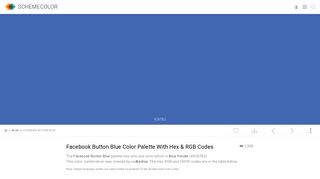 
                            12. Facebook Button Blue Color Scheme » Blue » SchemeColor.com
