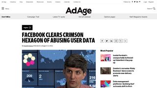 
                            6. Facebook clears Crimson Hexagon of abusing user data | Digital - Ad ...