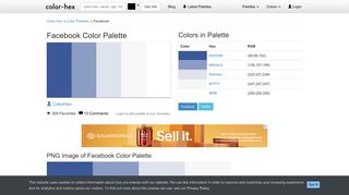 
                            8. Facebook Color Palette - Color Hex