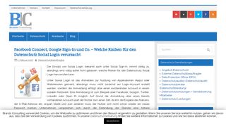 
                            8. Facebook Connect, Google Sign-In und Co. – Welche Risiken für den ...