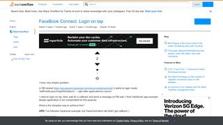 
                            13. FaceBook Connect. Login on tap - Stack Overflow