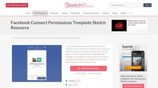 
                            7. Facebook Connect Permissions Template Sketch freebie - Download ...