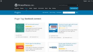 
                            8. facebook connect | WordPress.org