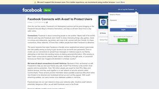 
                            9. Facebook Connects with Avast! to Protect Users | Facebook