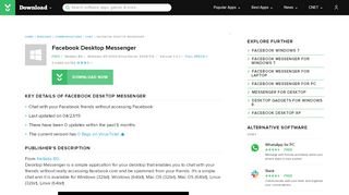 
                            9. Facebook Desktop Messenger - Free download and software reviews ...