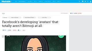 
                            12. Facebook developing 'Avatars,' its own version of Snapchat's Bitmoji