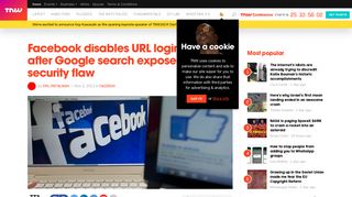 
                            5. Facebook disables URL login shortcut after Google search ... - TNW