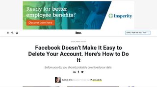 
                            11. Facebook Doesn't Make It Easy to Delete Your Account. Here's How to ...
