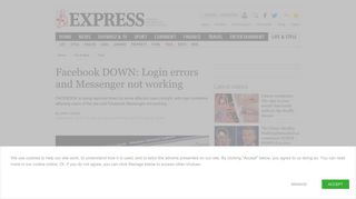 
                            13. Facebook DOWN: Login errors and Messenger problems hit site and ...