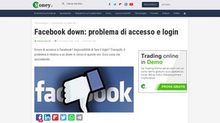 
                            10. Facebook down: problema di accesso e login - Money.it