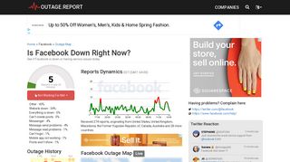 
                            13. Facebook Down? Service Status, Map, Problems History - ...