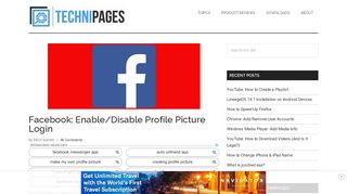 
                            11. Facebook: Enable/Disable Profile Picture Login - Technipages