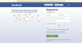 
                            7. Facebook - Entra o regístrate