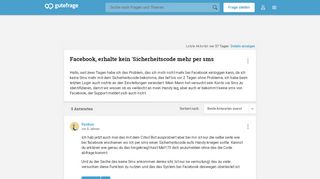 
                            10. Facebook, erhalte kein 'Sicherheitscode mehr per sms (Login, PIN ...