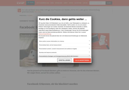 
                            2. Facebook: Erkennen, ob Sie geblockt wurden - CHIP