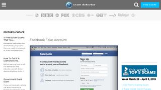 
                            12. Facebook Fake Account | Scam Detector