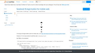 
                            3. facebook fb:login-button for mobile web - Stack Overflow