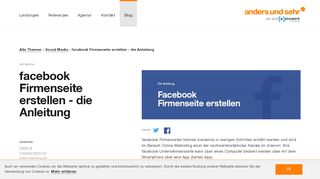 
                            13. facebook Firmenseite erstellen - die Anleitung - Anders und Sehr