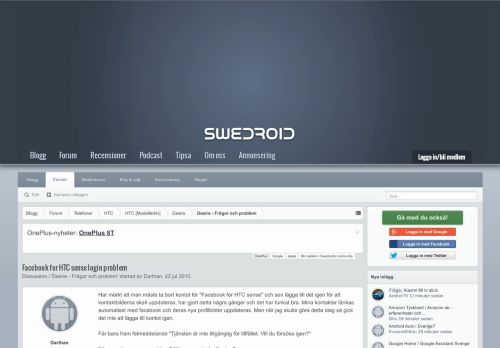 
                            10. Facebook for HTC sense login problem | Swedroid forum - Nordens ...