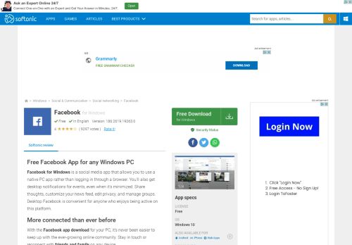 
                            9. Facebook for Windows Phone - Download