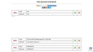 
                            1. facebook - free accounts, logins and passwords