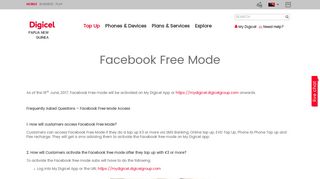 
                            10. Facebook Free Mode - Digicel