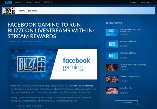 
                            12. Facebook Gaming to Run BlizzCon Livestreams with In-Stream ...