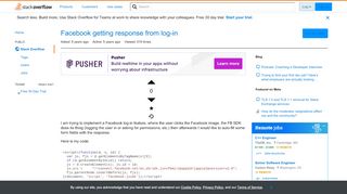 
                            5. Facebook getting response from log-in - Stack Overflow