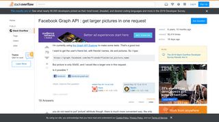 
                            12. Facebook Graph API : get larger pictures in one request - Stack ...