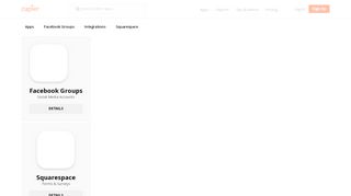 
                            10. Facebook Groups + Squarespace Integrations | Zapier