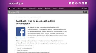 
                            1. Facebook: Hoe de zoekgeschiedenis verwijderen? - appletips