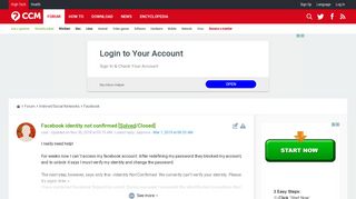 
                            7. Facebook identity not confirmed [Solved] - Ccm.net
