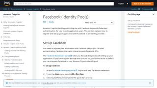 
                            5. Facebook (Identity Pools) - Amazon Cognito - AWS Documentation