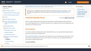 
                            12. Facebook (Identity Pools) - Amazon Cognito