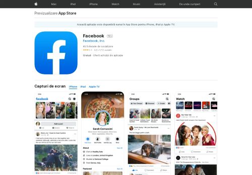 
                            6. Facebook în App Store - iTunes - Apple