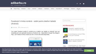 
                            10. Facebook în limba română – setări pentru telefon/ tabletă (Android)