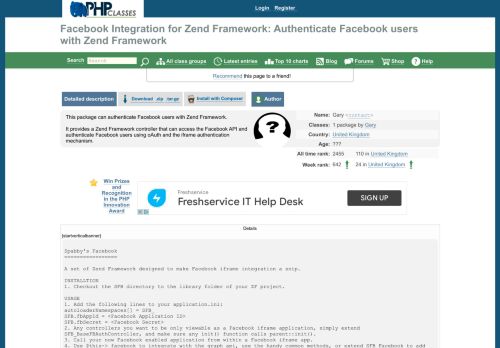 
                            6. Facebook Integration for Zend Framework: Authenticate Facebook ...