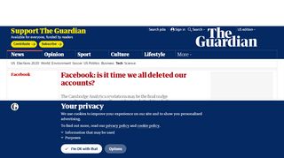 
                            10. Facebook: is it time we all deleted our accounts? | ...